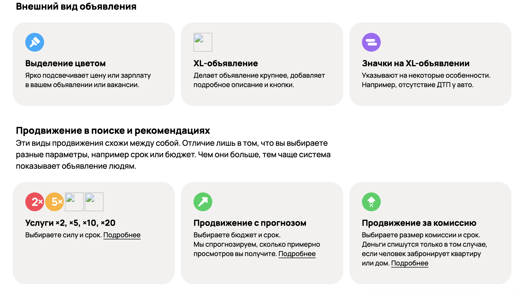 Платное размещение объявлений на Авито